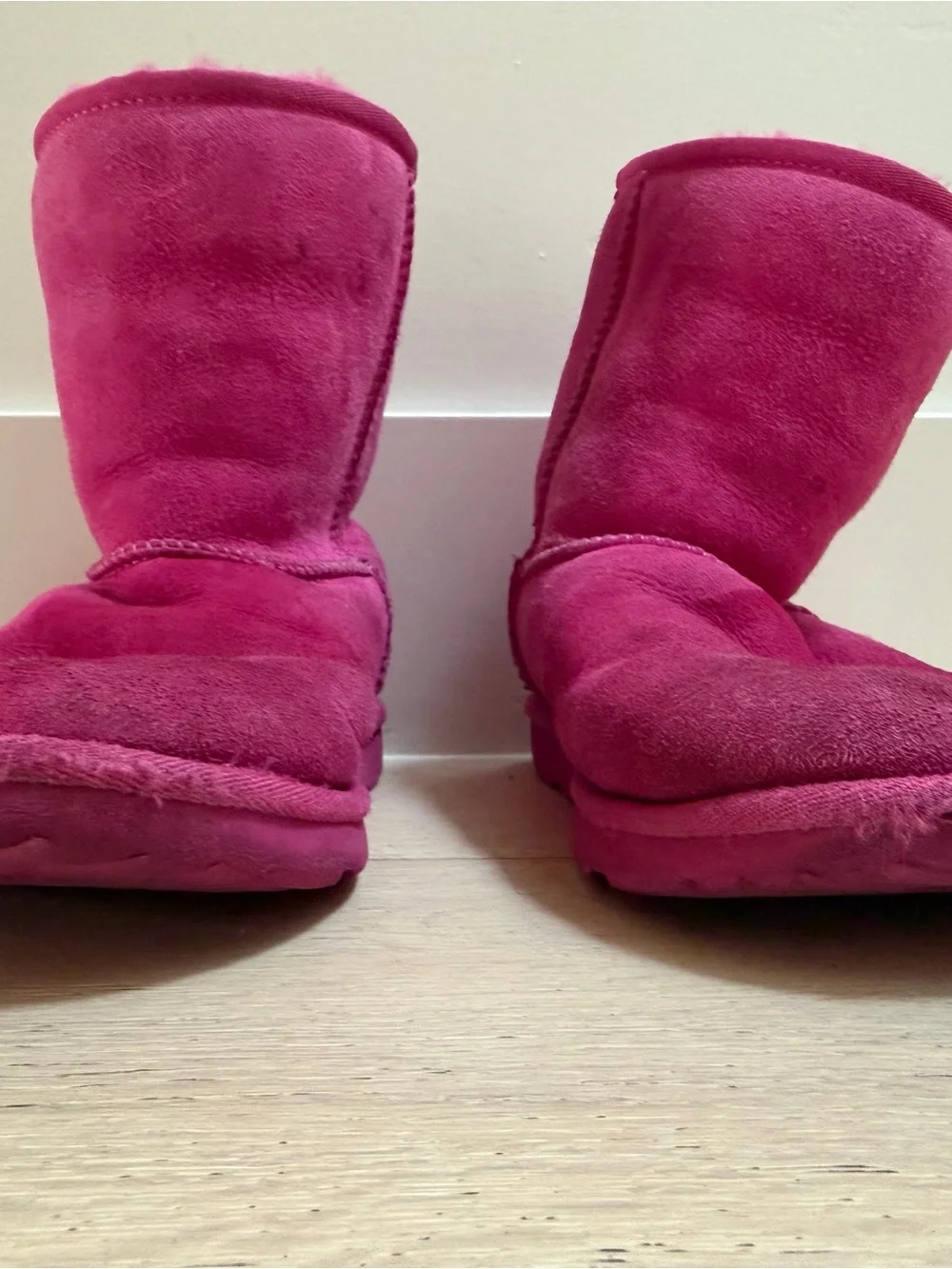UGG Bright Pink Shearling Boots